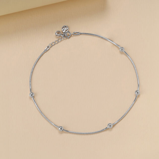Bling Trail Silver Single Anklet,,hi-res image number null