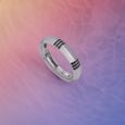 Linear Groove Silver Ring,,hi-res view 1