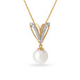 14kt Yellow Gold Winged Heart Pendant,,hi-res view 1