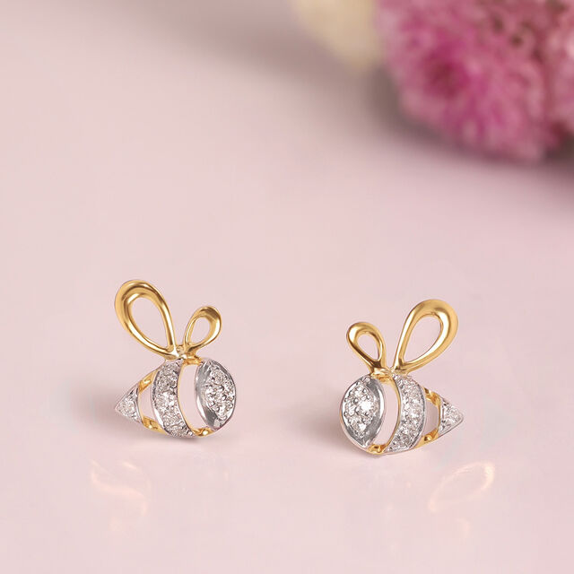 Playful Buzz Diamond Stud Earrings,,hi-res image number null