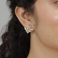 Lotus Harmony Diamond Stud Earrings,,hi-res view 2