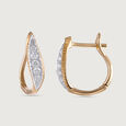 Nature Luxe Gold & Diamond Hoop Earrings,,hi-res view 4