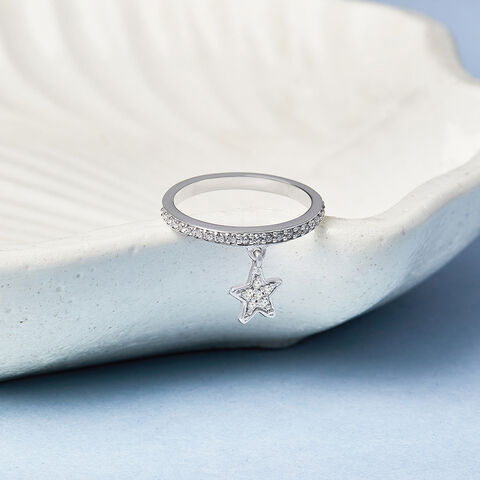 Twinkle Charm Silver Finger Ring