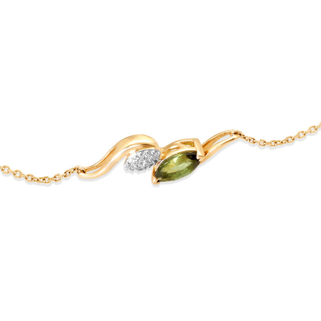 14KT Yellow Gold Sparkling Revival Green Tourmaline Bracelet,,hi-res image number null