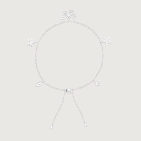 Flutter Bloom Silver Anklet