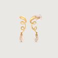 Vibe Curl Pearl Earrings,,hi-res view 4