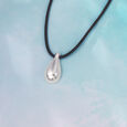 Sleek Drop Silver Pendant,,hi-res view 1
