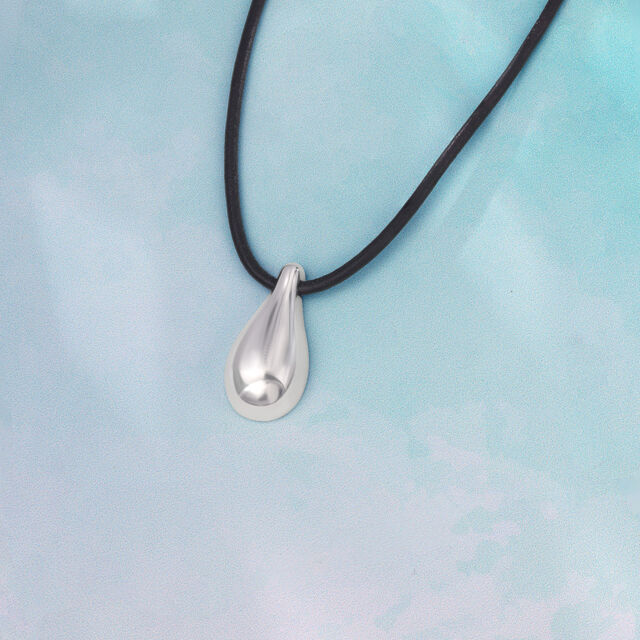 Sleek Drop Silver Pendant,,hi-res image number null