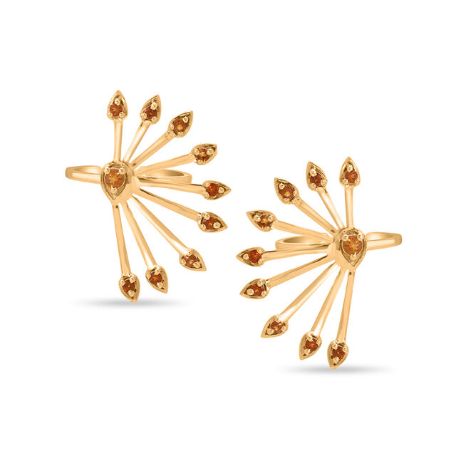 18 KT Yellow Gold Citrine Festive Ear cuff,,hi-res view 1