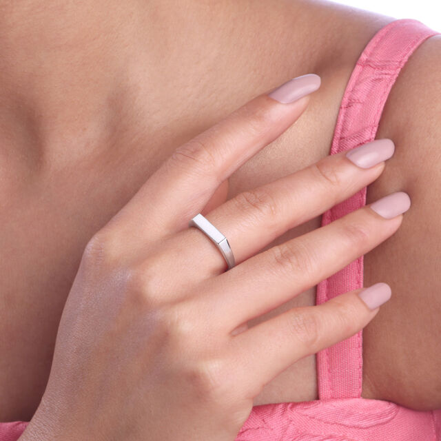 Polished Prism Silver Ring,,hi-res image number null