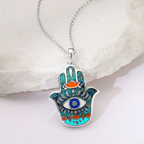 Steller Hamsa Silver Pendant