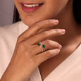 Verdant Vista 14KT Emerald & Diamond Ring,,hi-res view 2