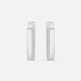 Modern Classic Silver Hoop Earrings,,hi-res view 3