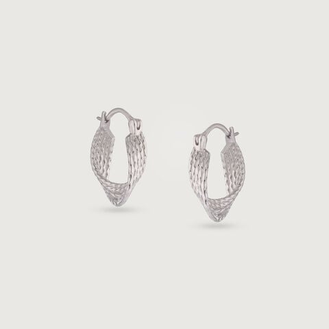 Groovy Twist Silver Earrings