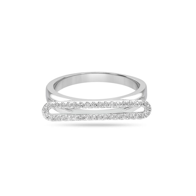 18 KT Alluring White Gold Diamond Ring,,hi-res view 2