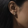 Twisted Rhythm Diamond Hoop Earrings,,hi-res view 2