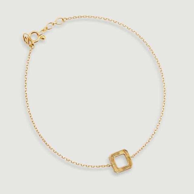 Sleek Geometric Gold Bracelet,,hi-res image number null