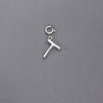Modern Initial T Silver Charm,,hi-res view 1