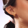 Bold Radiant Gold Hoop Earrings,,hi-res view 2