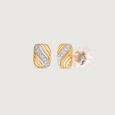 Shimmer Frame Diamond Stud Earrings,,hi-res view 4