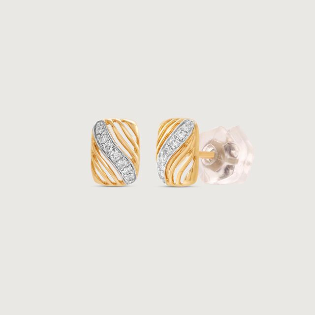 Shimmer Frame Diamond Stud Earrings,,hi-res image number null