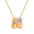 Mamma Mia 14 KT Yellow Gold Tiny Feet  Pendant,,hi-res view 1