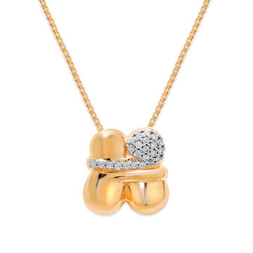 Mamma Mia 14 KT Yellow Gold Tiny Feet  Pendant