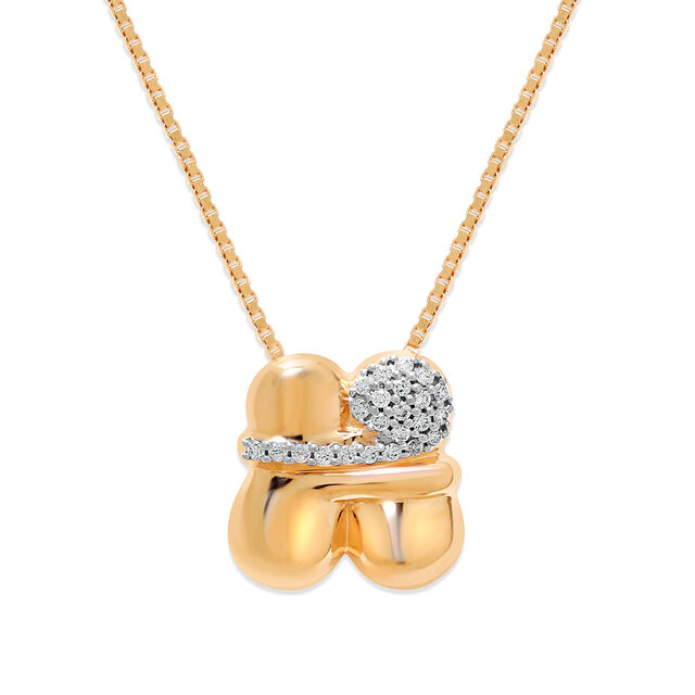 Mamma Mia 14 KT Yellow Gold Tiny Feet  Pendant,,hi-res view 1