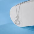Minimal Initial O Silver Charm,,hi-res view 1
