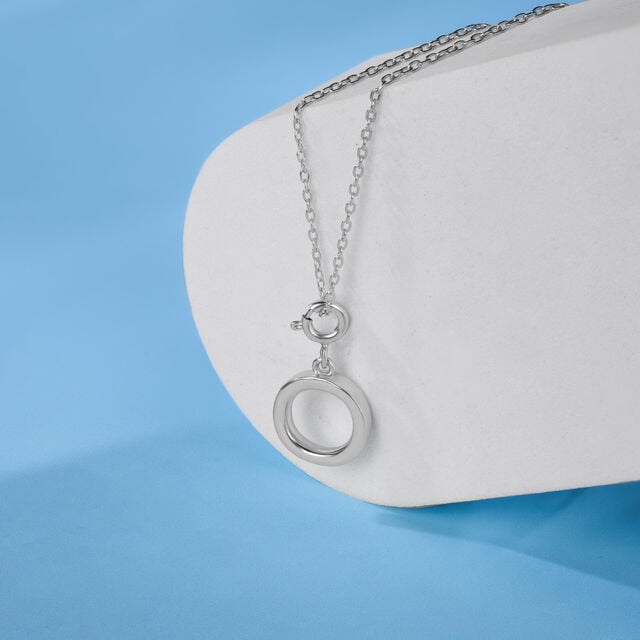 Minimal Initial O Silver Charm,,hi-res image number null