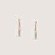 Sleek Luminous Opal Silver Hoop Earrings,,hi-res view 5