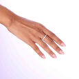 Soft Contemporary Mother of Pearl Silver Ring,,hi-res view 2