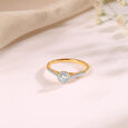 Eternal Halo Gold & Diamond Finger Ring,,hi-res view 1