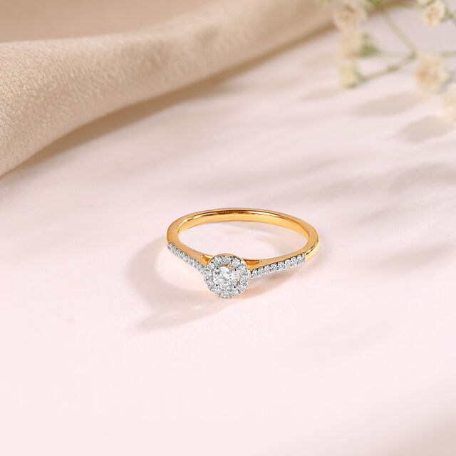 Eternal Halo Gold & Diamond Finger Ring,,hi-res image number null