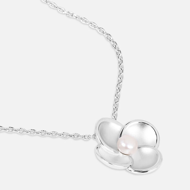 Timeless Petal Pearl Silver Pendant,,hi-res image number null