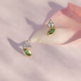Emerald Glint Diamond Stud Earrings,,hi-res view 1