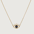 Watchful Wonder Evil Eye Gold Pendant with Chain,,hi-res view 3