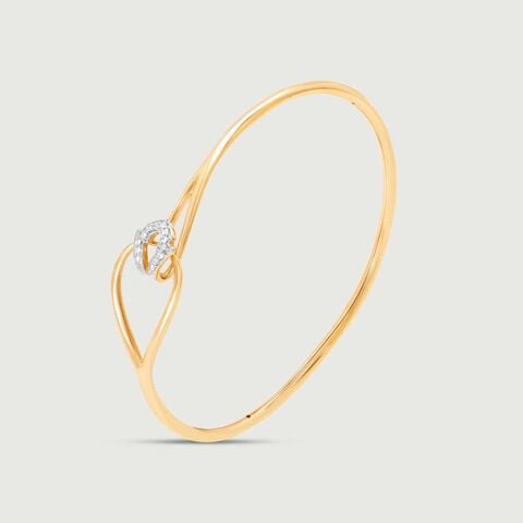 Graceful Twist Diamond Bangle