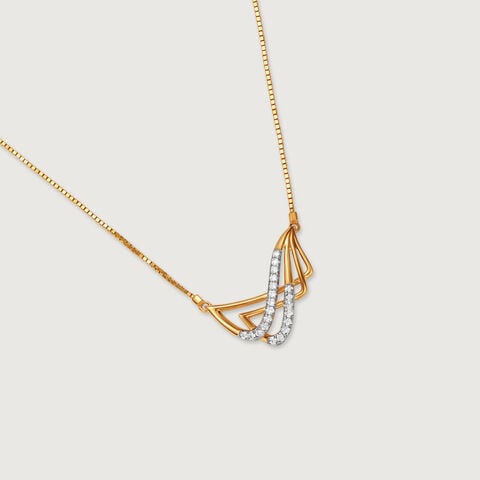Oceans Rhythm 14 Kt Gold & Diamond Necklace