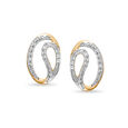 14KT  Yellow Gold Beyond the Basics Diamond Stud Earring,,hi-res view 2