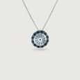 Midnight Mosaic Silver Pendant,,hi-res view 3