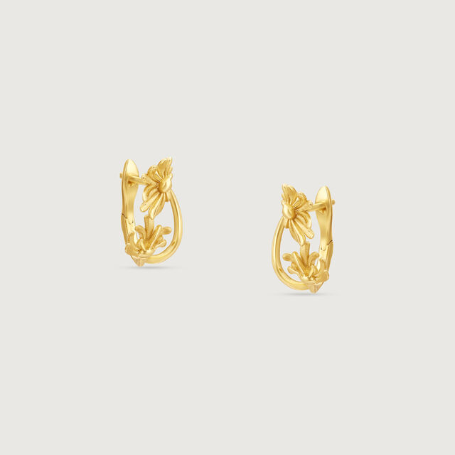 Daisy Magic Gold Hoop Earrings,,hi-res image number null