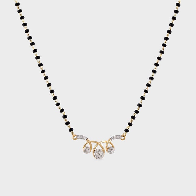 Twilight Swirls Gold and Diamond Mangalsutra,,hi-res image number null