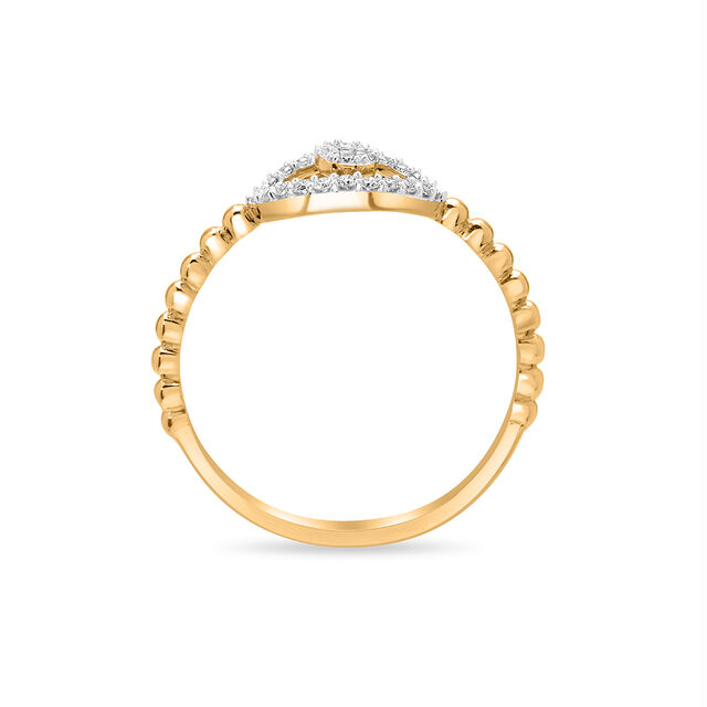14KT Yellow Gold Round Diamond Ring,,hi-res view 3
