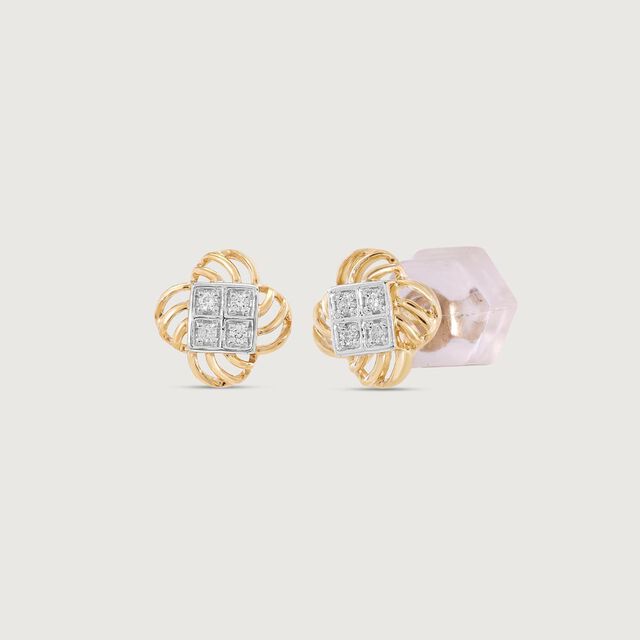 Twirling Grace Diamond Stud Earrings,,hi-res image number null