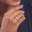 Chunky Textured Silver Ring,,hi-res view 2