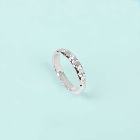 Modern Ripple Silver Finger Ring
