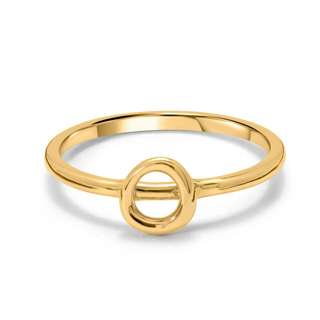 Letter O 14KT Yellow Gold Initial Ring,,hi-res image number null