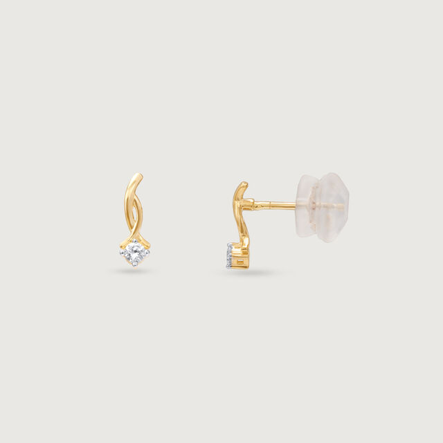 Twisty Gleam Diamond Earrings,,hi-res image number null