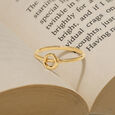 Letter O 14KT Yellow Gold Initial Ring,,hi-res view 2